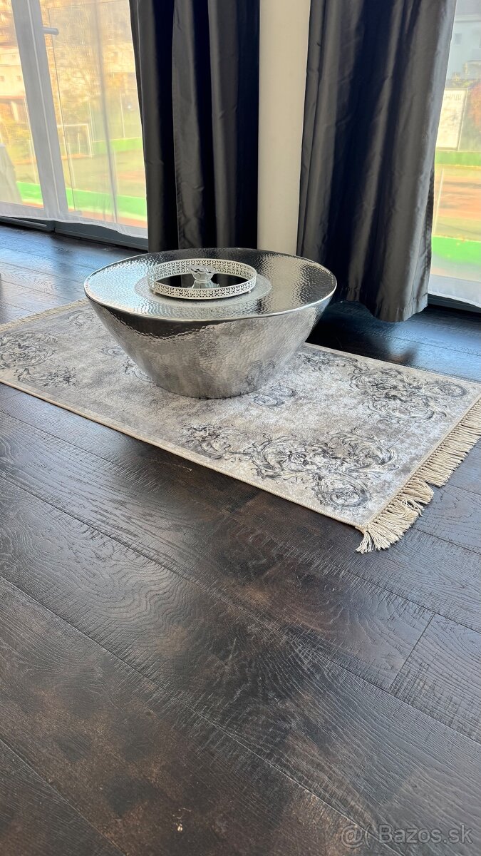 Krásna súprava biela lesklá komoda+skriňa s osvetlením - 7