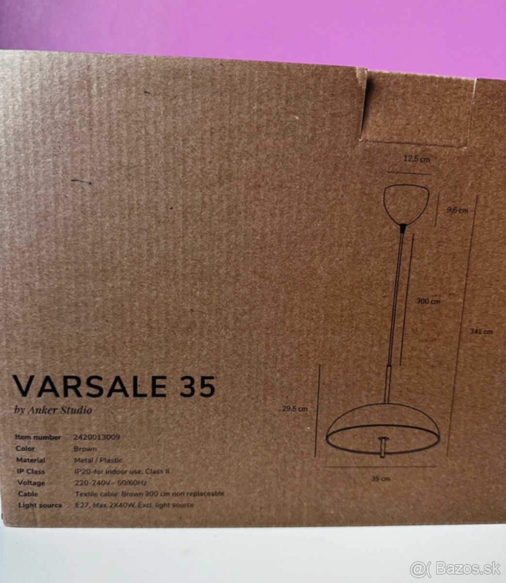 Nová Závesná lampa Versale 35 Elegantná, krémová - 7