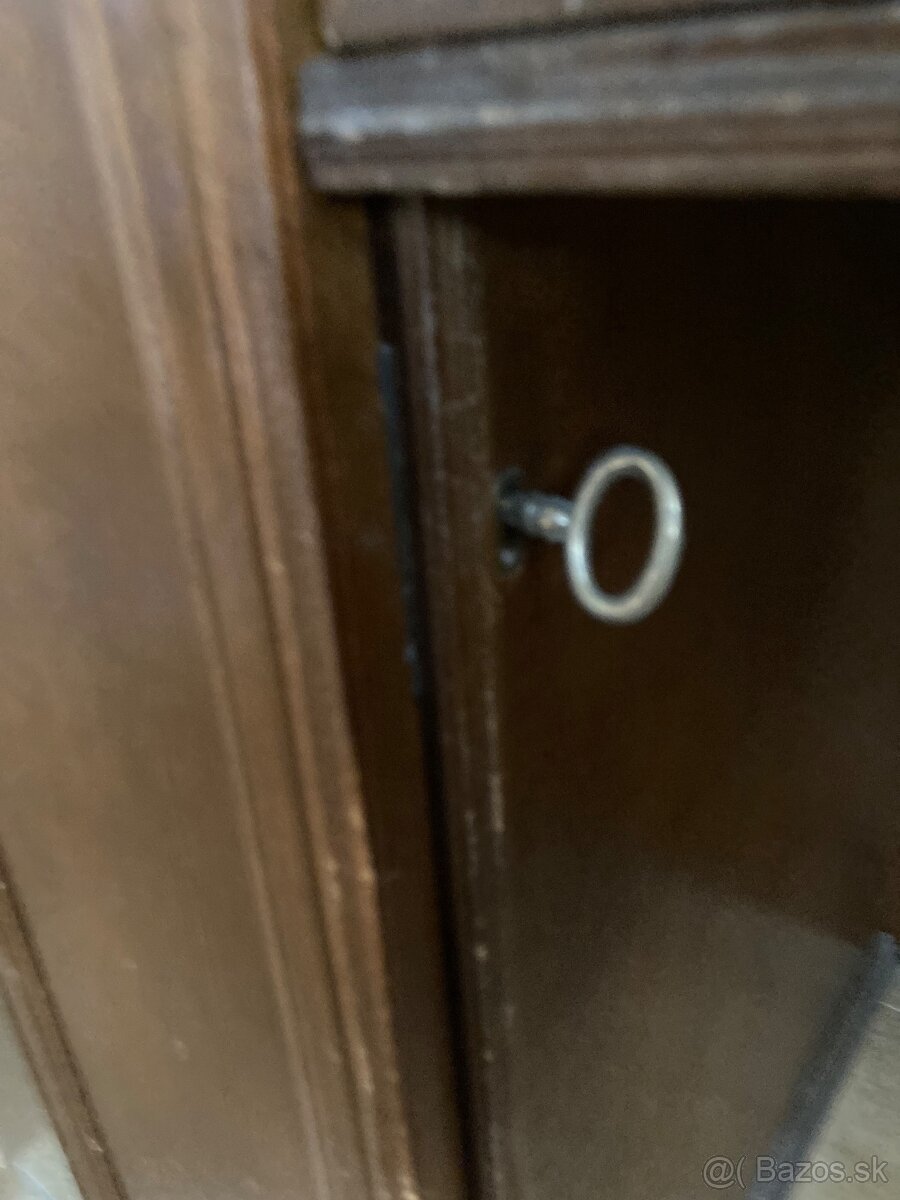 Starožitný drevený písací stôl - 7