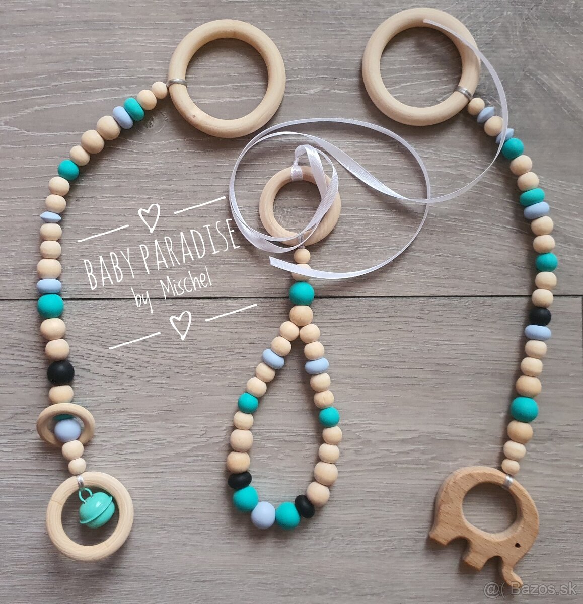 Drevená hrazda / hrazdička pre bábätko - 7