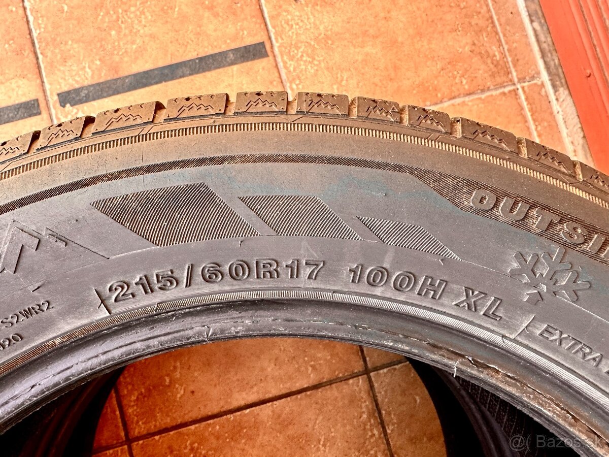 215/60 R17 zimné pneumatiky 2 kusy - 7