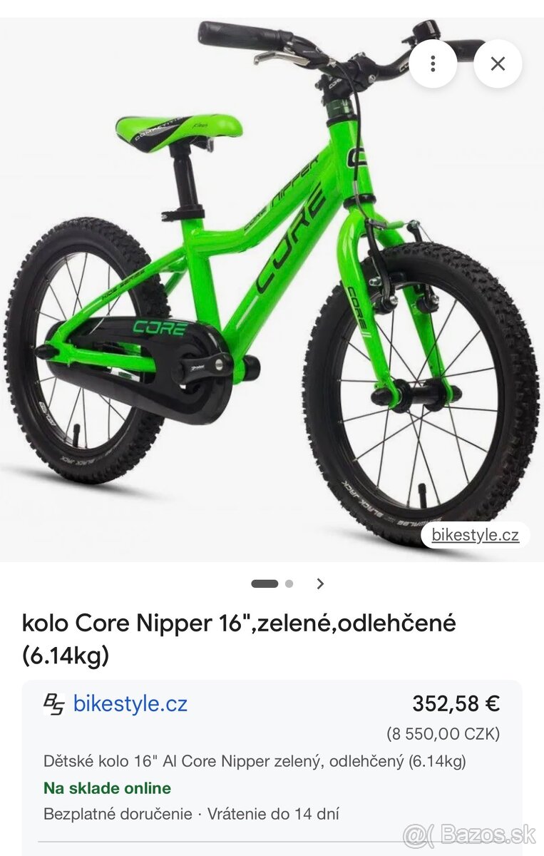detský bicykel 16” Nipper Core 6,9kg - 7