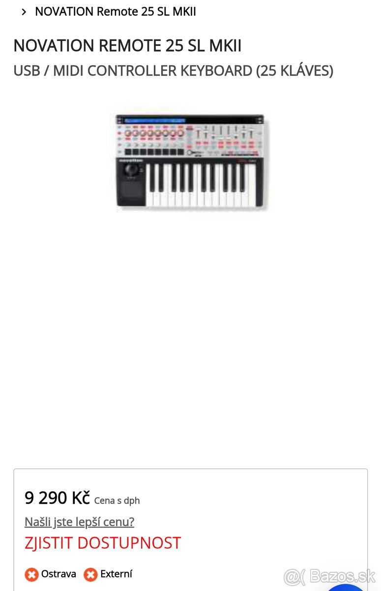 usb / mini keyboard NOVATION REMOTE 25 SL MKII + kufrik - 7