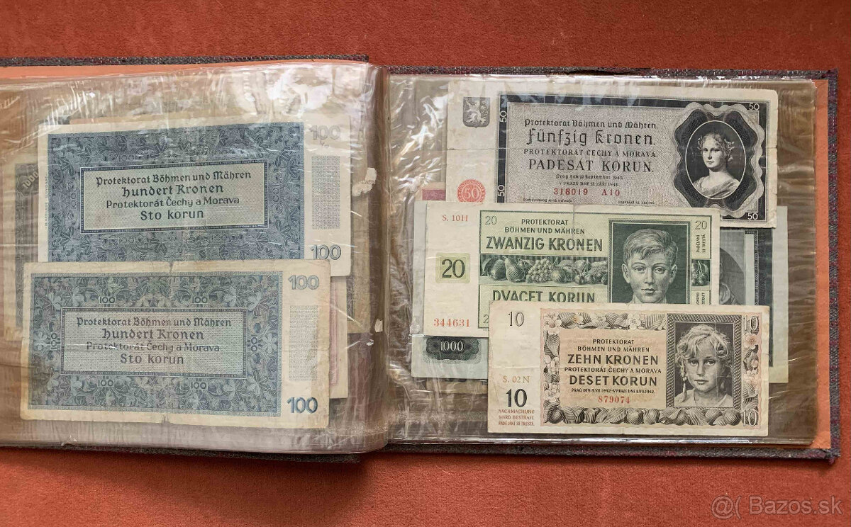 Album starých bankoviek Československa od roku 1919 – 1961 - 7