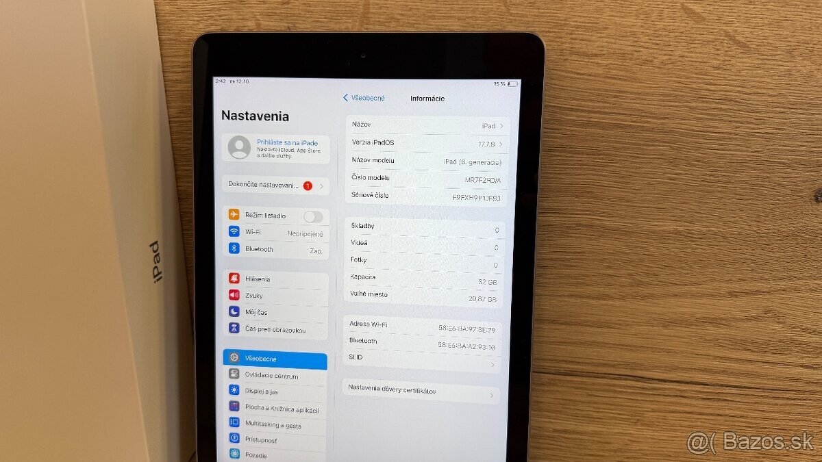 Apple iPad 6 generacia 32GB WiFi Space Gray - 7