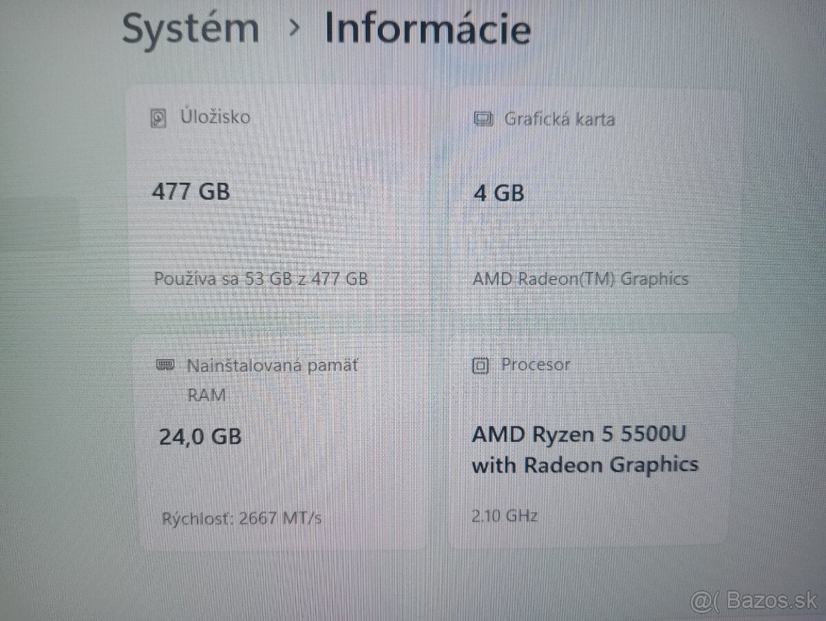 Lenovo Thinkbook 15 / Amd Ryzen 5 / 24gb ram - 7