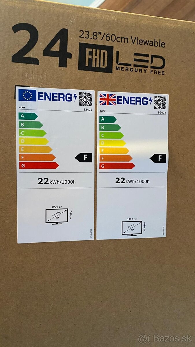 ACER B247Ybmiprzx 23.8", PN: UM.QB7EE.007 - 7