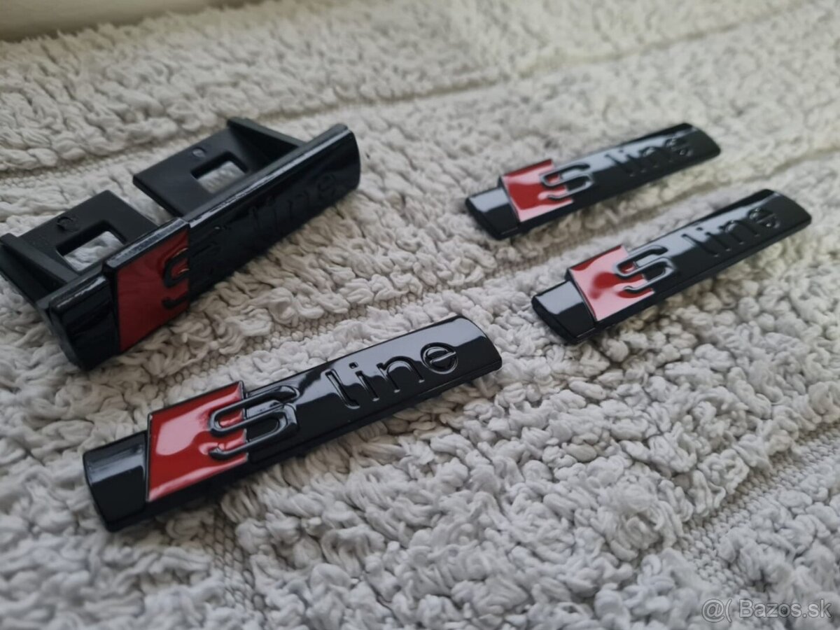 Cierne a sive Napisy S-LINE pre AUDI - 7