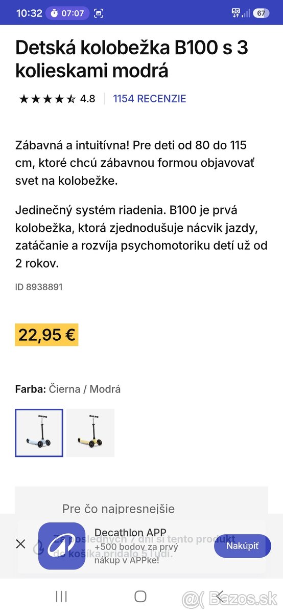 Kolobežka detská 3 kolesová - 7