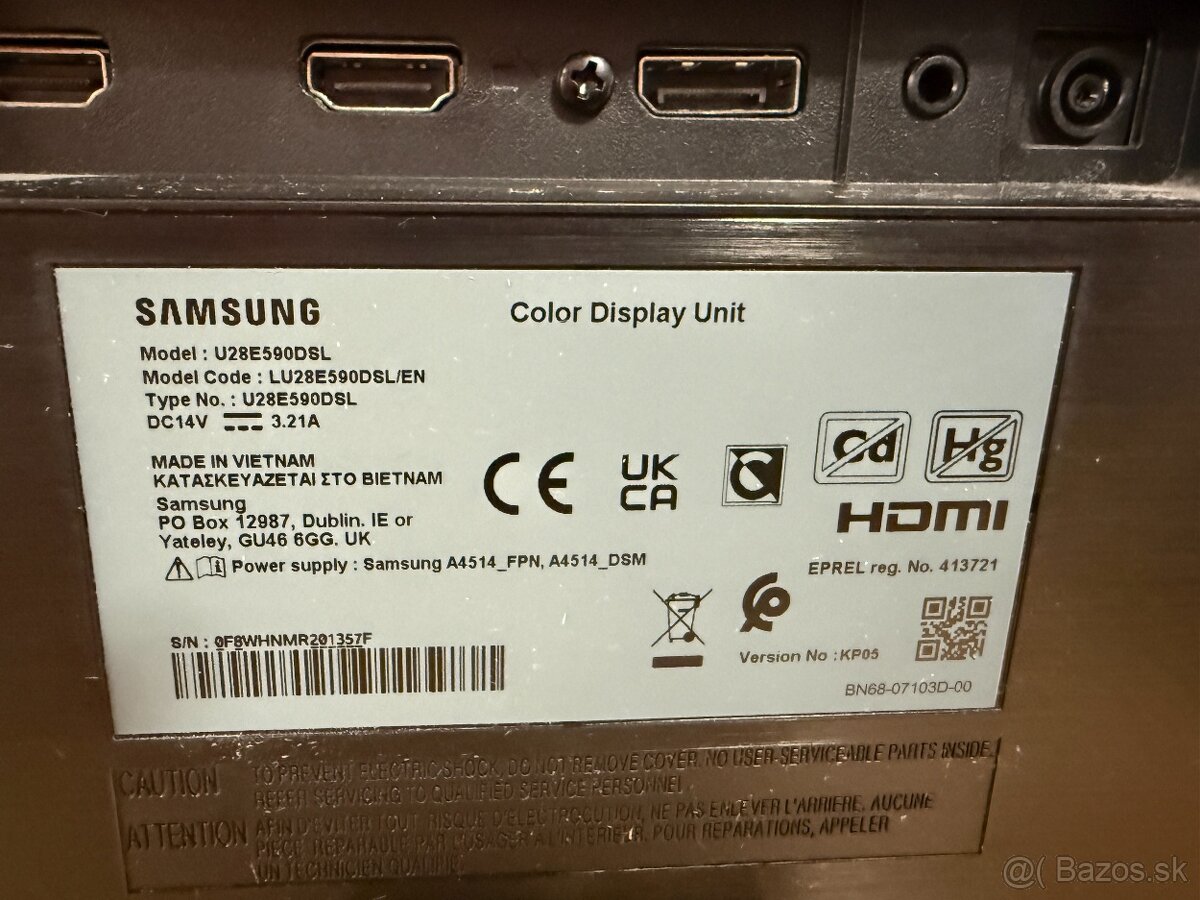 Predám 4K monitor 28" Samsung - 7