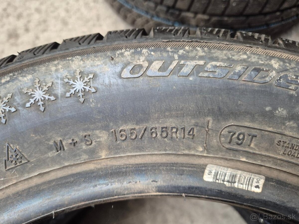 165/65r14 zimné 2 ks FORTUNE dezén 7,6 mm DOT2020 - 7