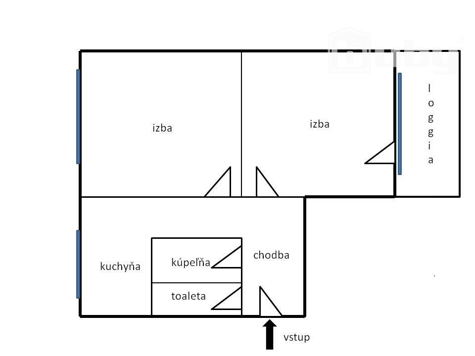 Na predaj 2 izbový na Severe v Martine, 57 m2, veľký balkón. - 7