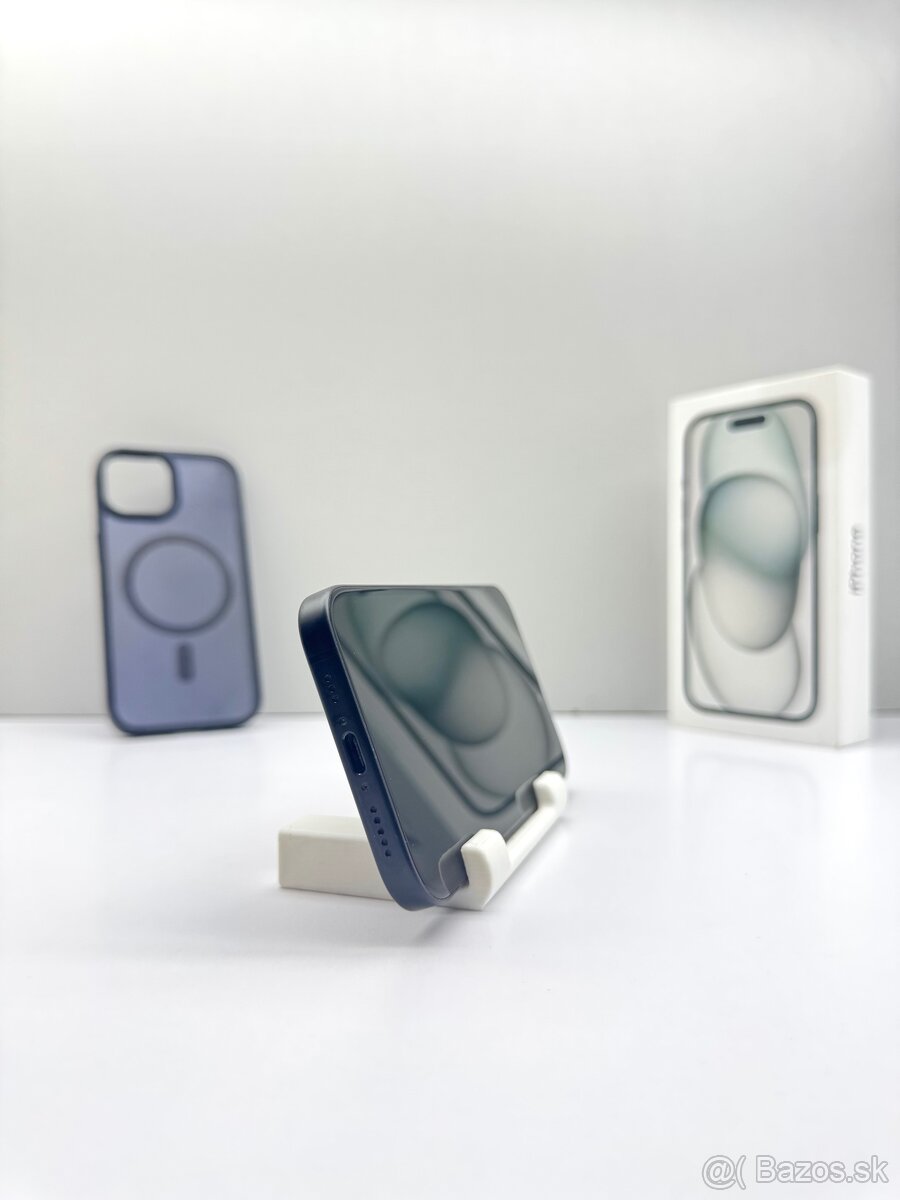 iPhone 15 BLACK 128GB TOP STAV AKO NOVÝ ORIGINÁL - 7