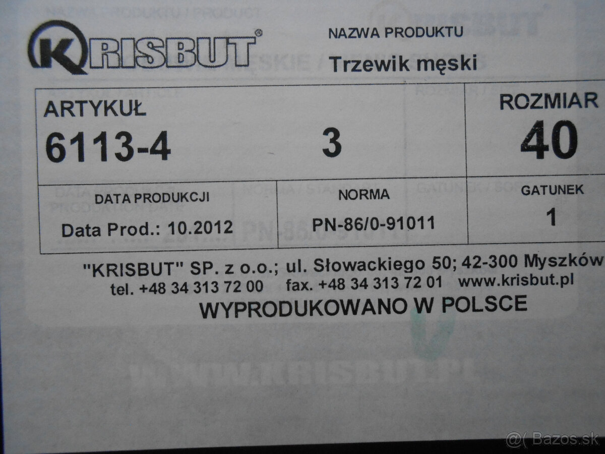 Pánske čižmy RISBUT nové, č. 40 - 7