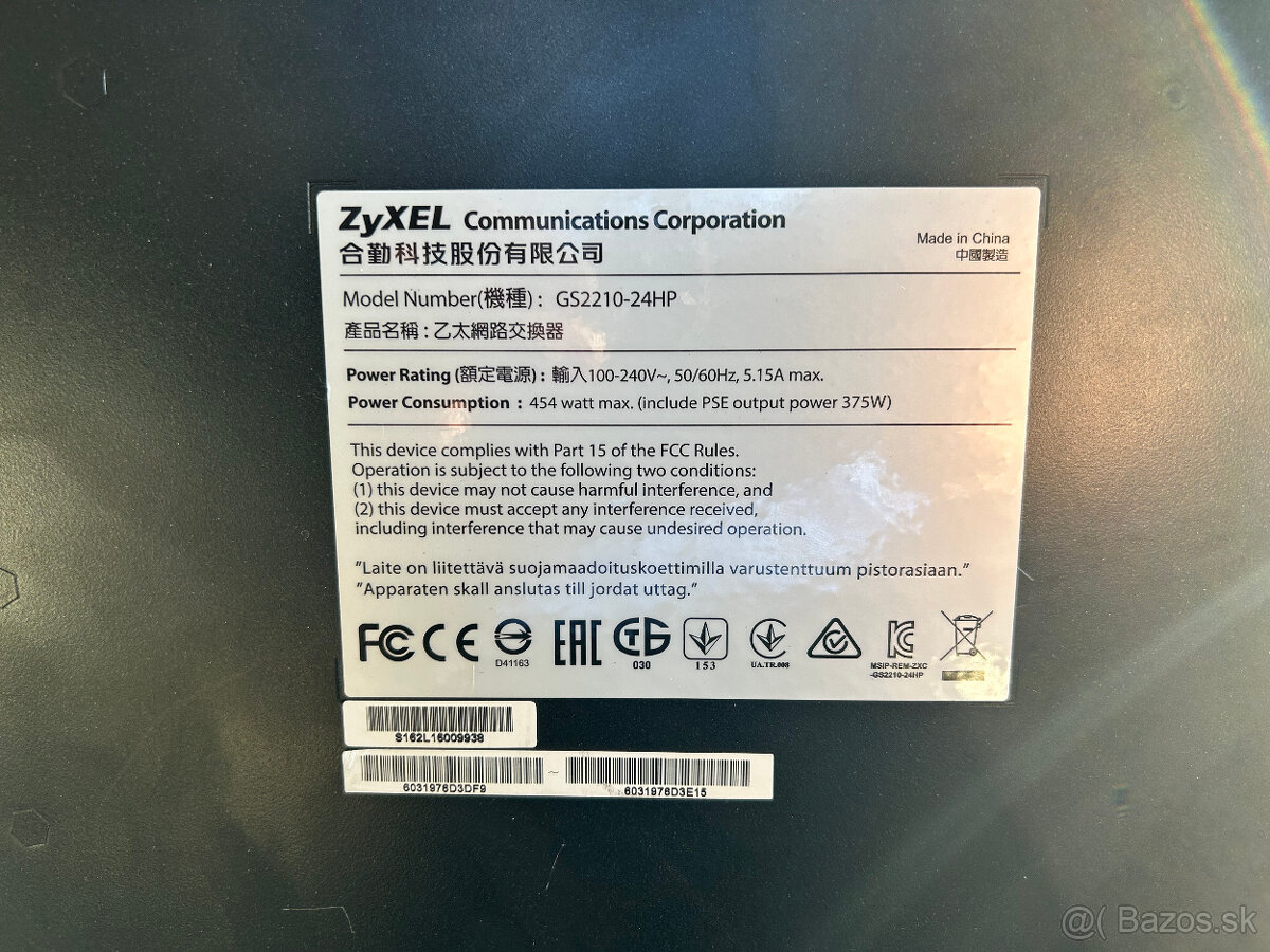 Predám POE Switch Zyxel GS2210-24HP - 7