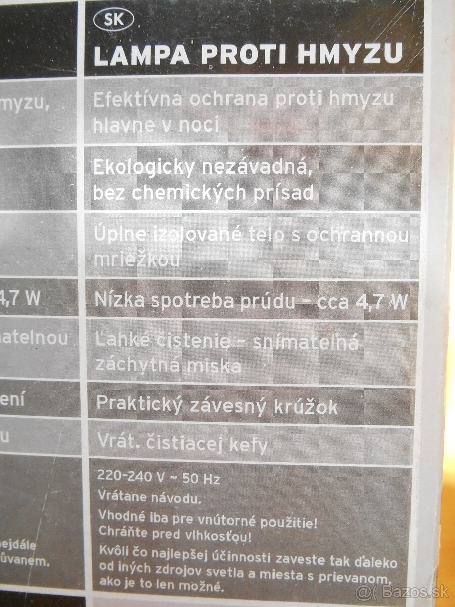 Elektrická pasca na komáre, lapač hmyzu - 7