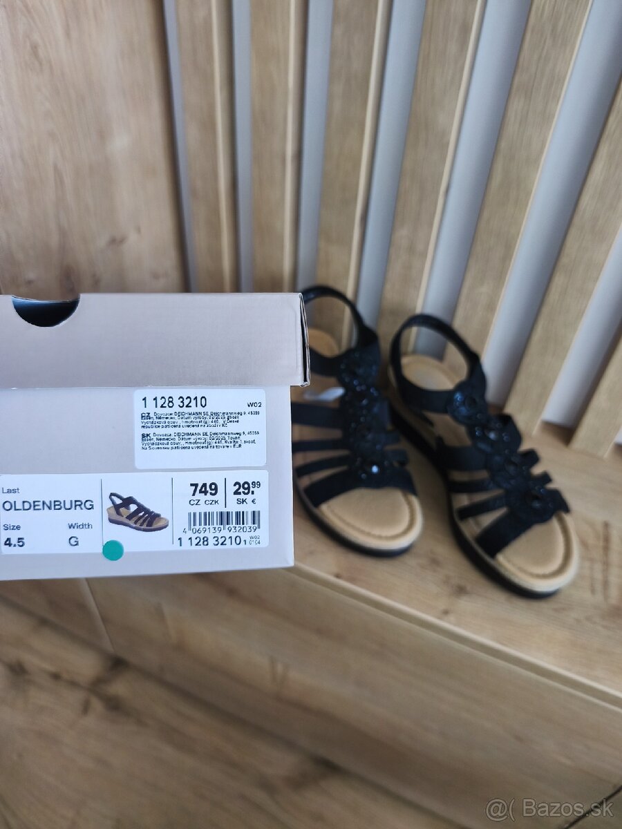 Dámske sandále, čierne - 7