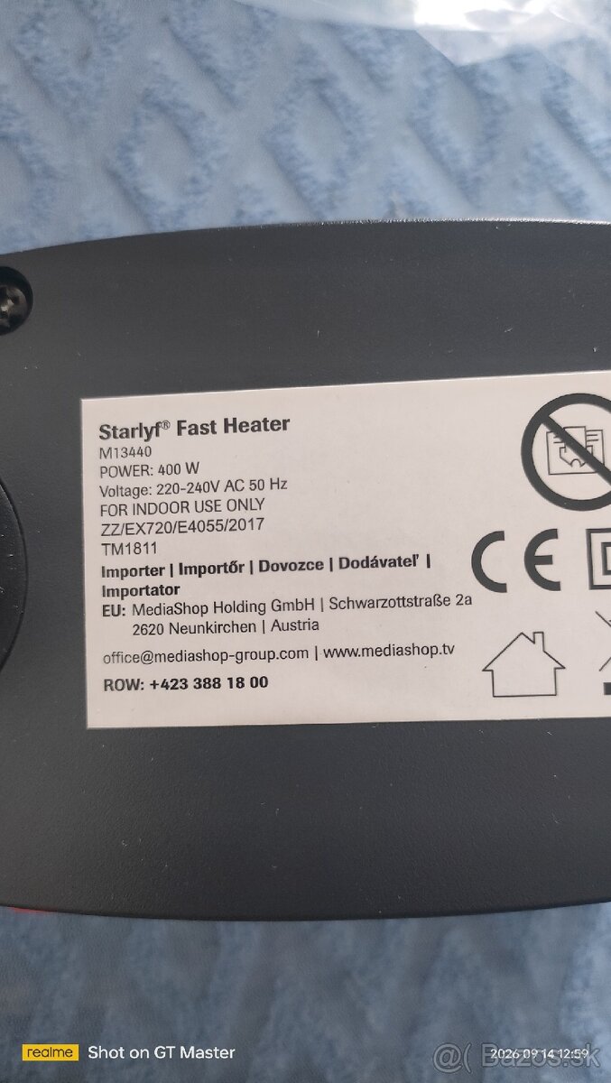 Predám mini elektrický ohrievač Starlyf - 7