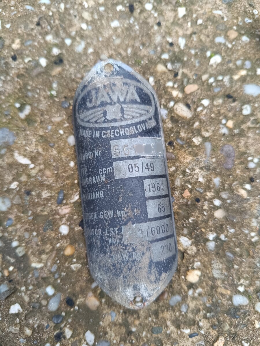 Motor Jawa pionier 05 + orig. Štítok DE - 7