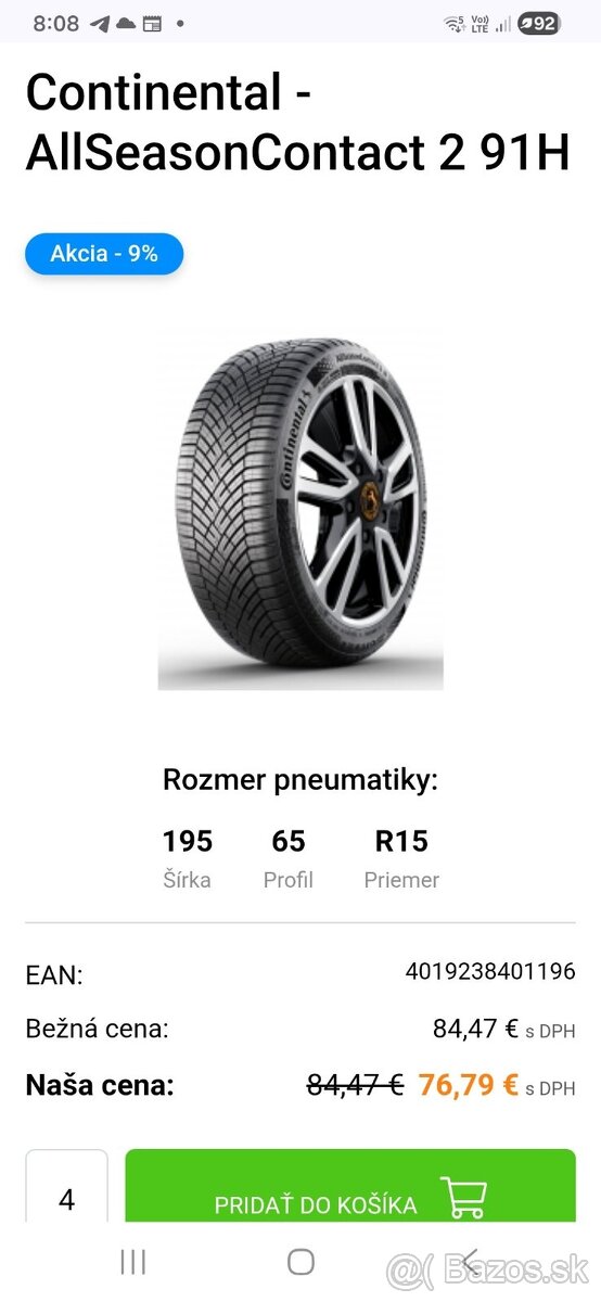 Predám celoročne pneumatiky - 7