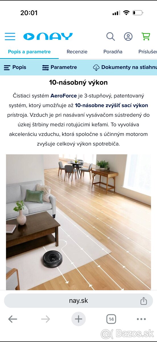 Robotický vysávač urobiť roomba i7 - 7