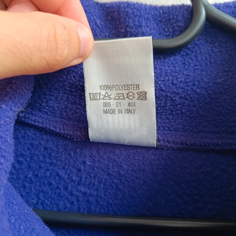 Vintage 80s Puma fialová fleece mikina flísová bunda M - 7