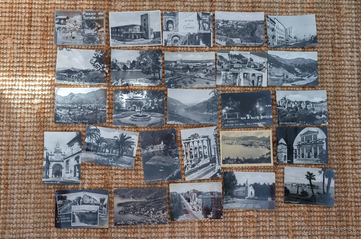 Sada 240 historických talianskych čiernobielych pohľadníc - 7