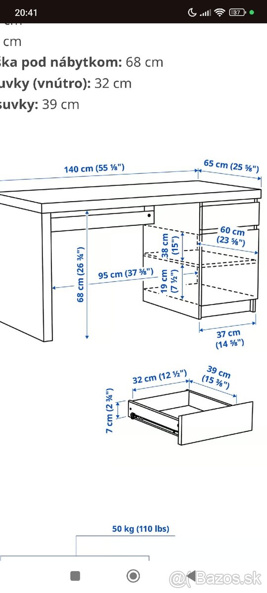 Písací stôl Ikea - 7