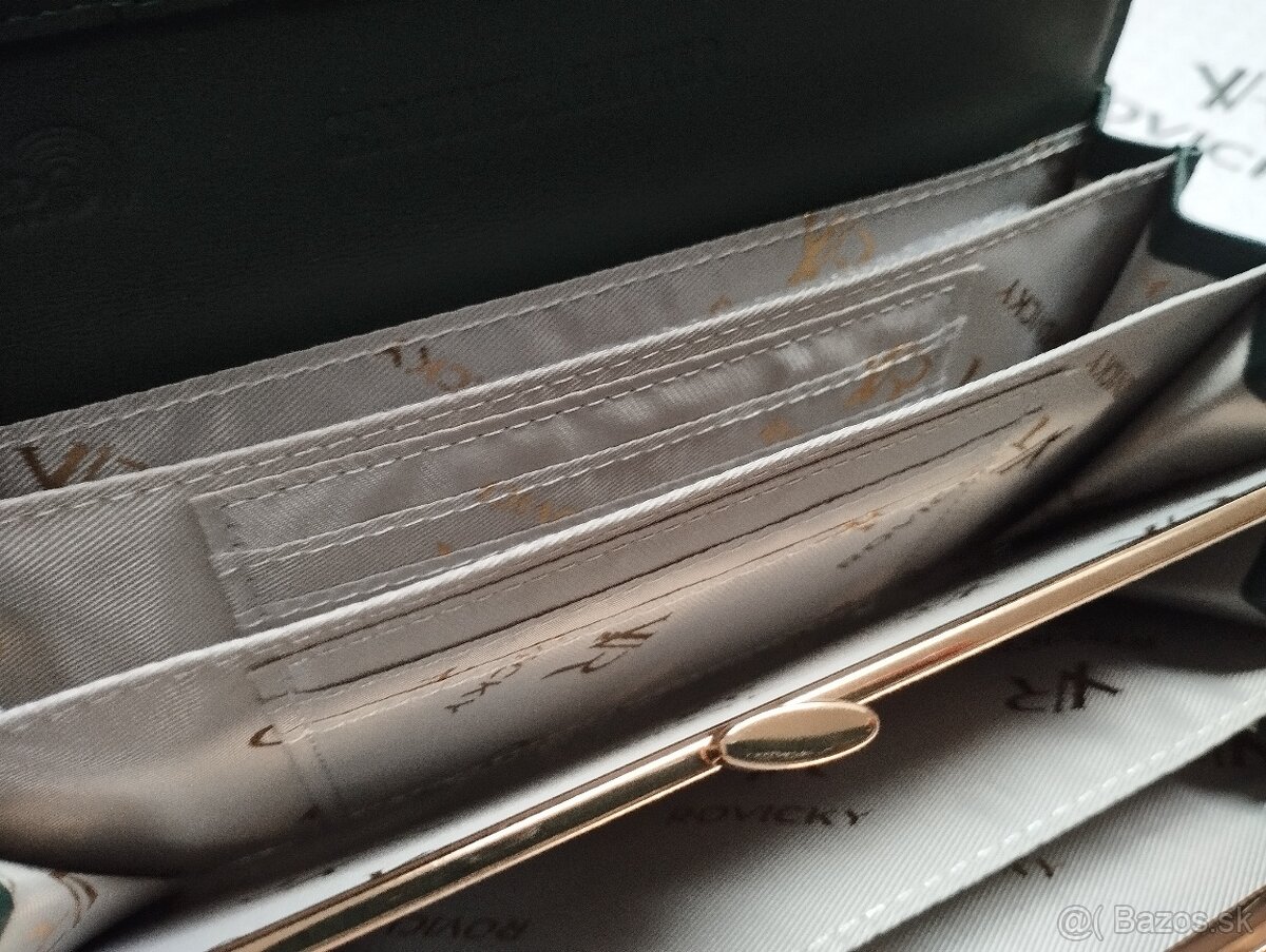 Kožená zelená peňaženka - 7