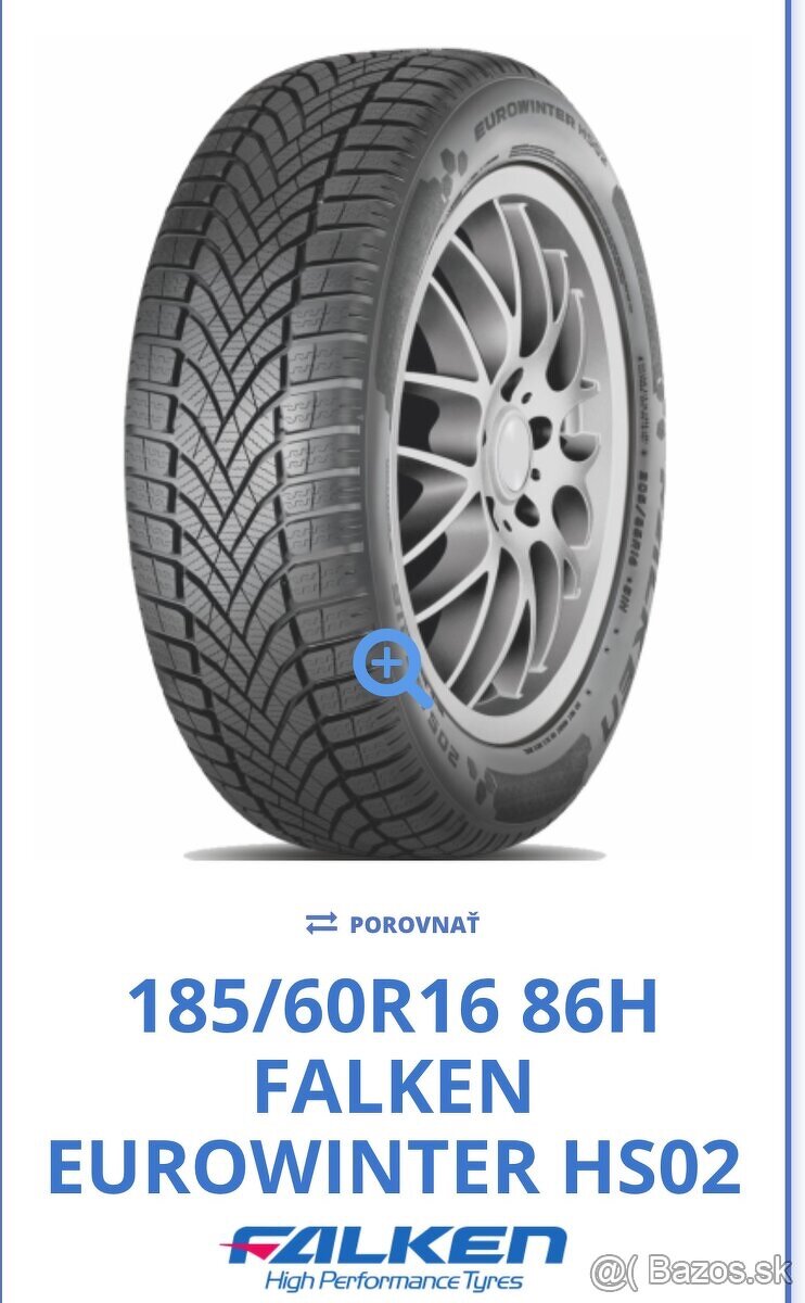 Nové zimné pneu Falken 4ks - 185/60R16 86H - 7