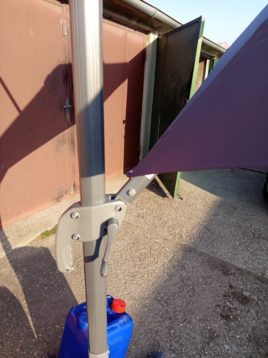 Slnečník Santorini 3m, šedý - 7