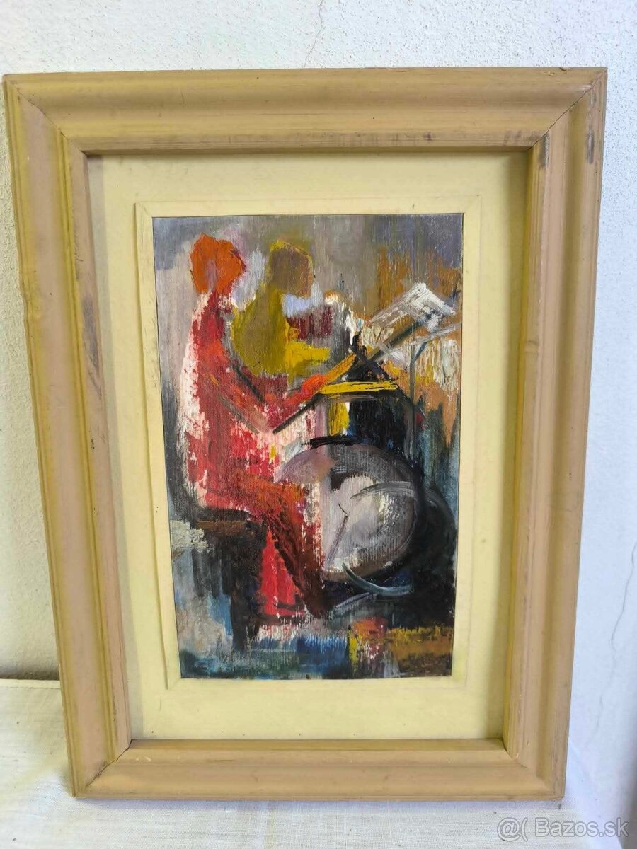 Olejomaľba na kartone - 7