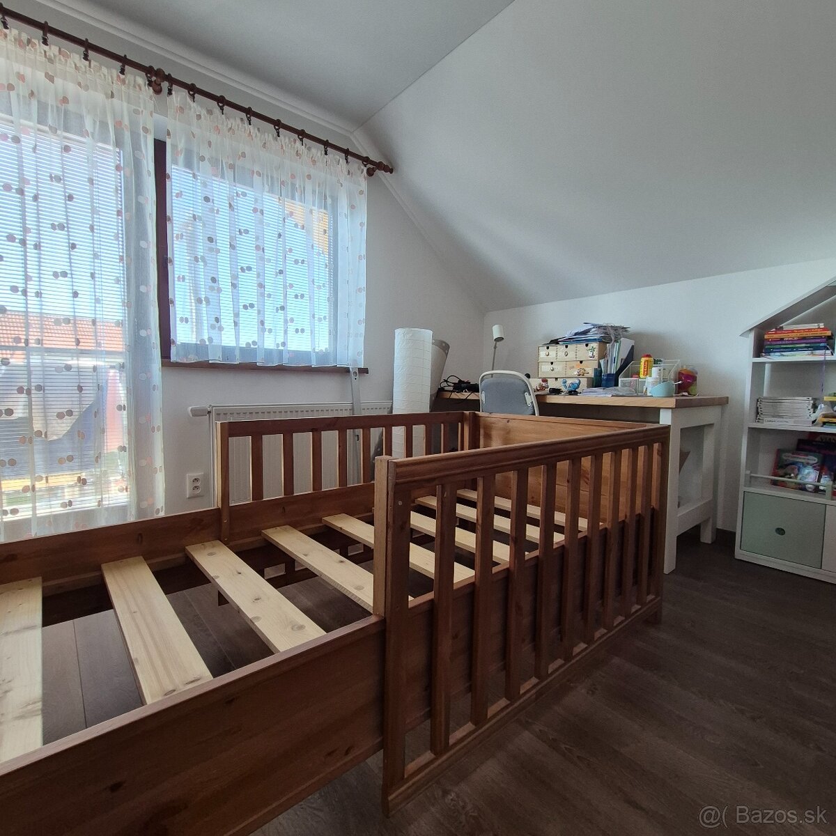 Rastúca drevená detská posteľ - 7