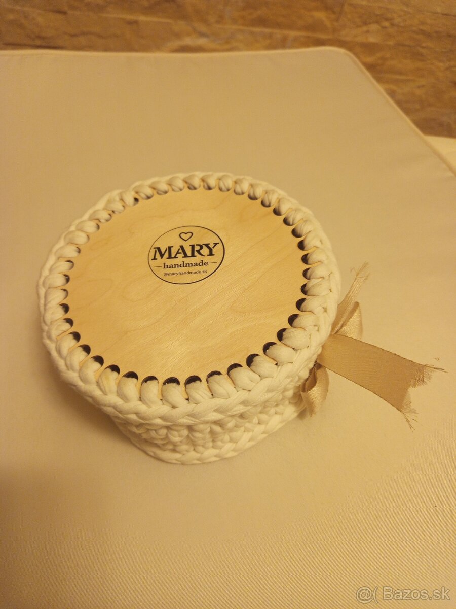 Handmade háčkovaný košík s ovečkou - 7