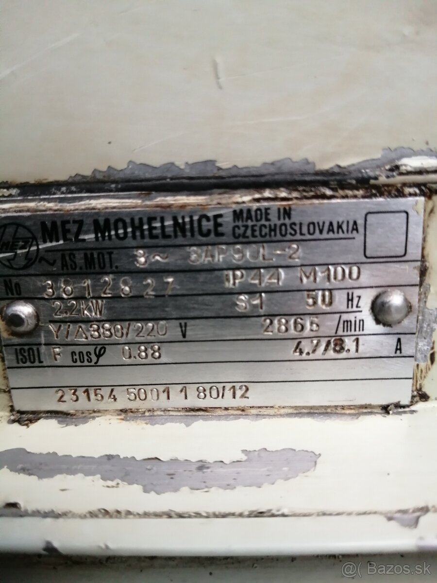 Elektromotor MEZ Mohelnice 2,2kw 2865 ot /min 400V - 7