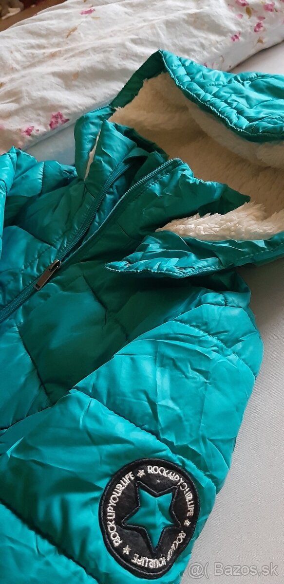 Tyrkysová bunda Takko 158/164 - 7