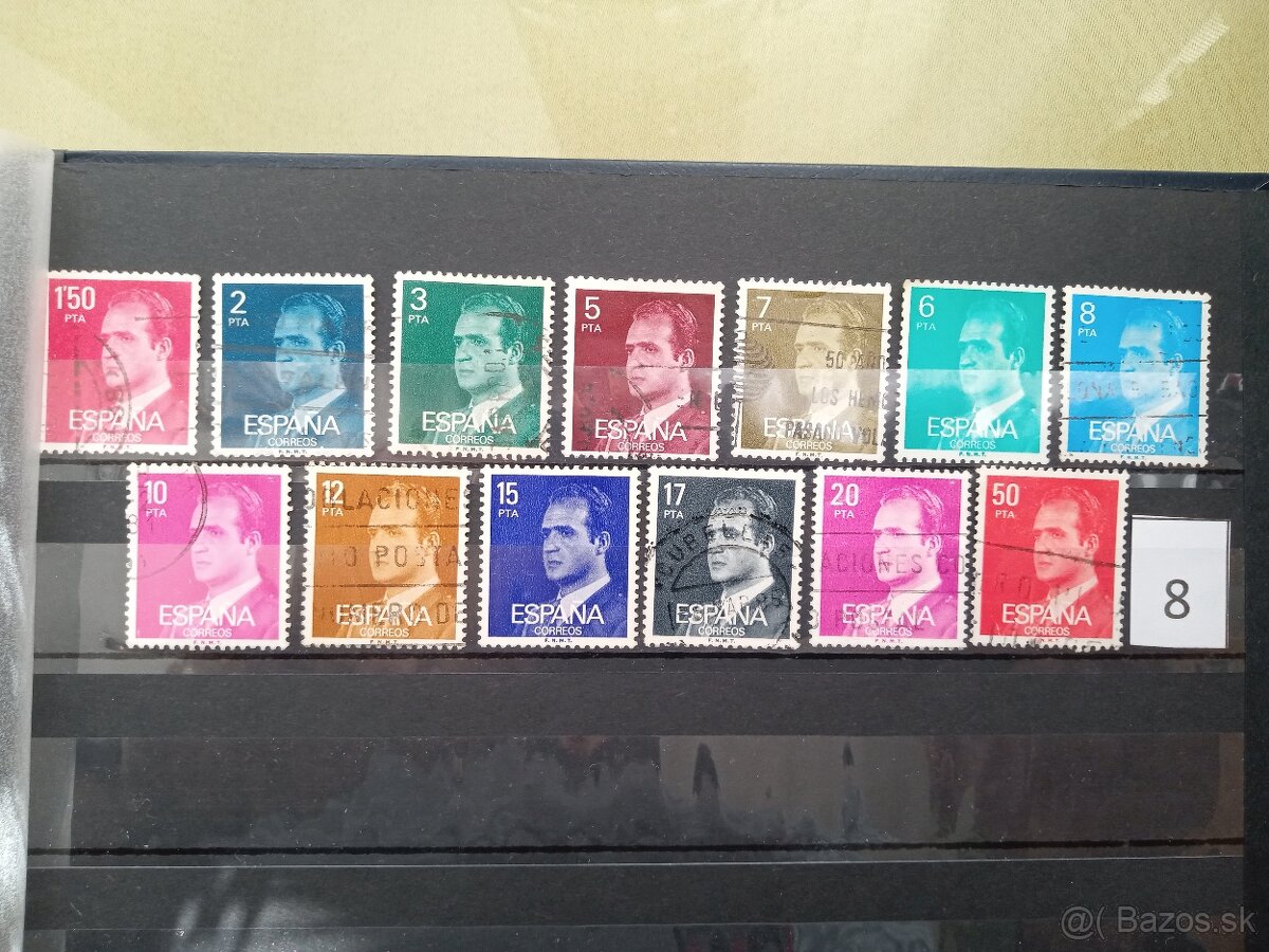 Poštové známky č.468 - ŠPANIELSKO - 15 sérií - 7