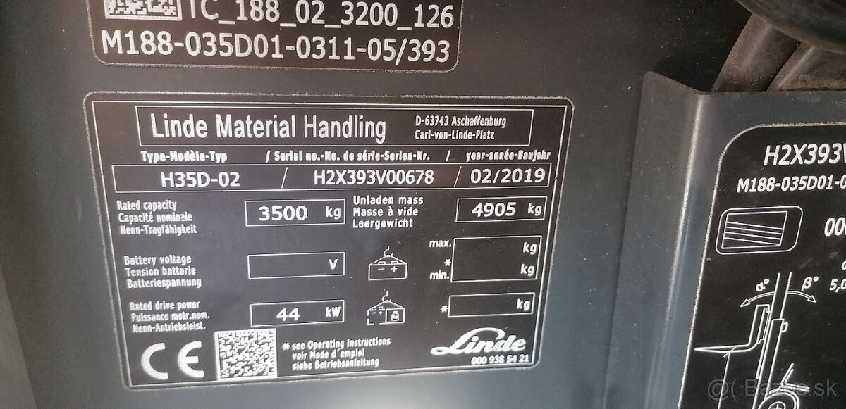 LINDE H35D-02 duplex pozicionér s bočním posuvem volný zdvih - 7