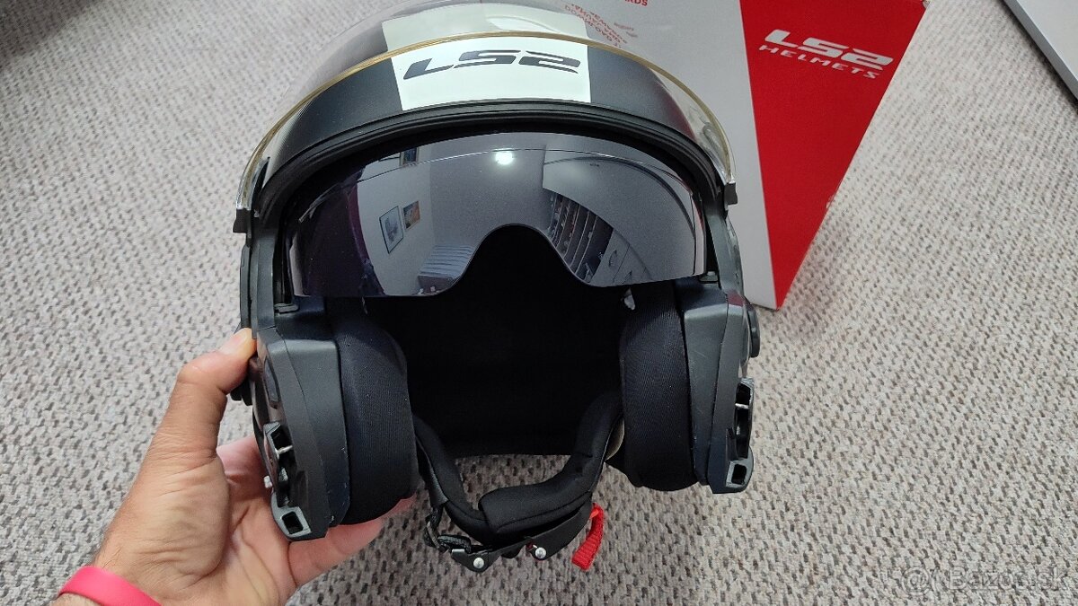 Predám preklopnú helmu LS2 FF393 covert hawk veľkosť L - 7