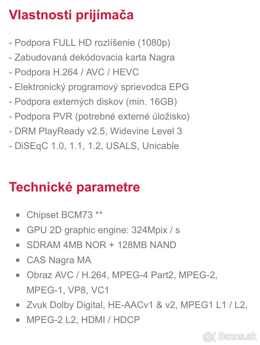 SKYLINK Kaon MZ-52 satelitný prijmač - nový - 7