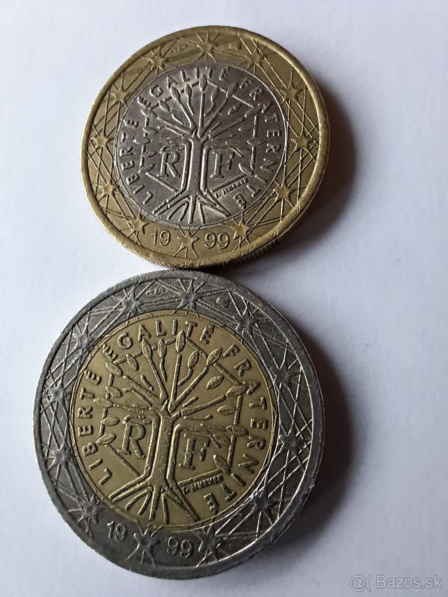 2 eur a 1eur Belgicko,Francuzsko,Spanielsko,Grecko,Monaco - 7