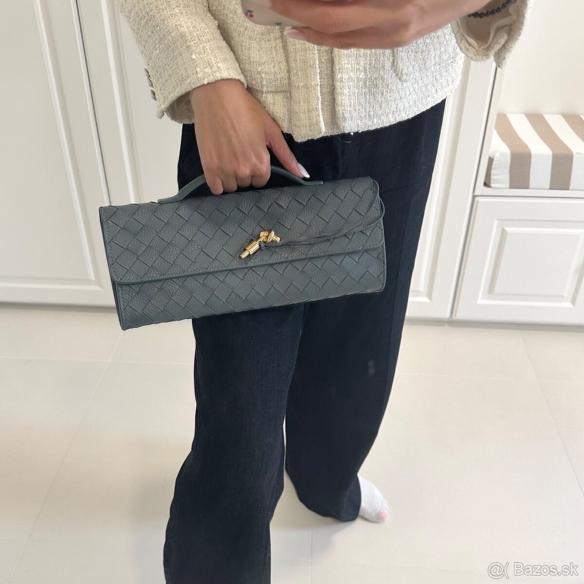 Kožená talianska kabelka do ruky - 7