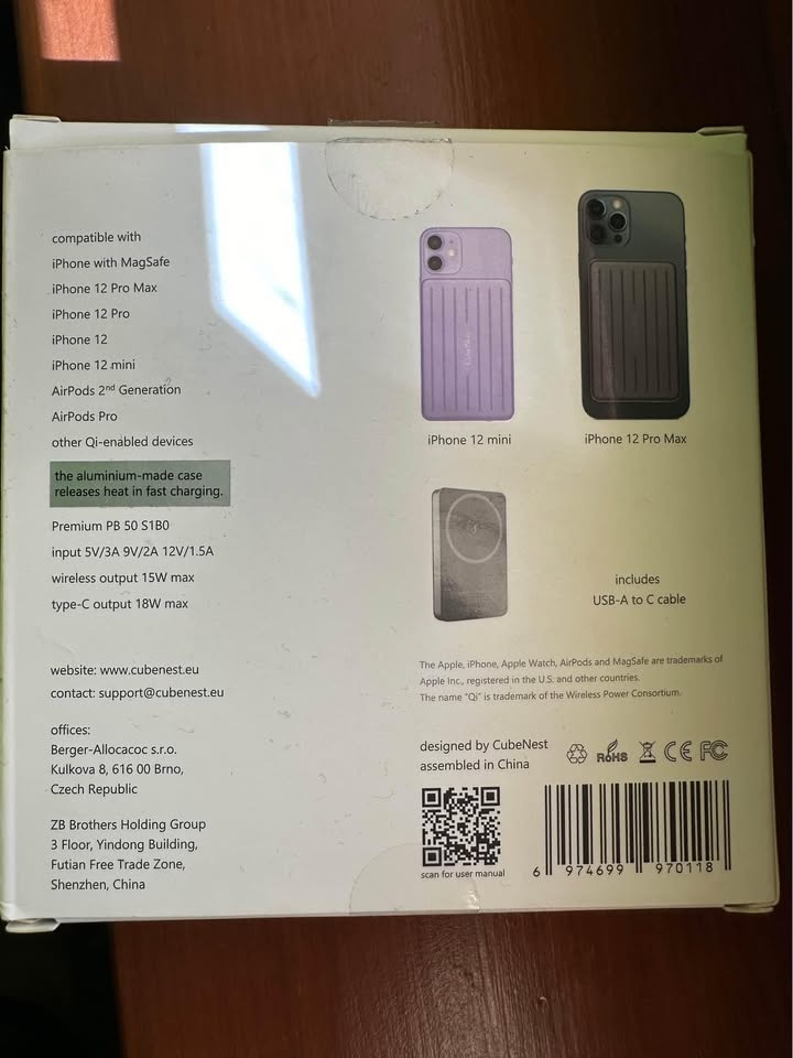 CubeNest magsafe Wireless bezdrôtová Powerbanka - 7