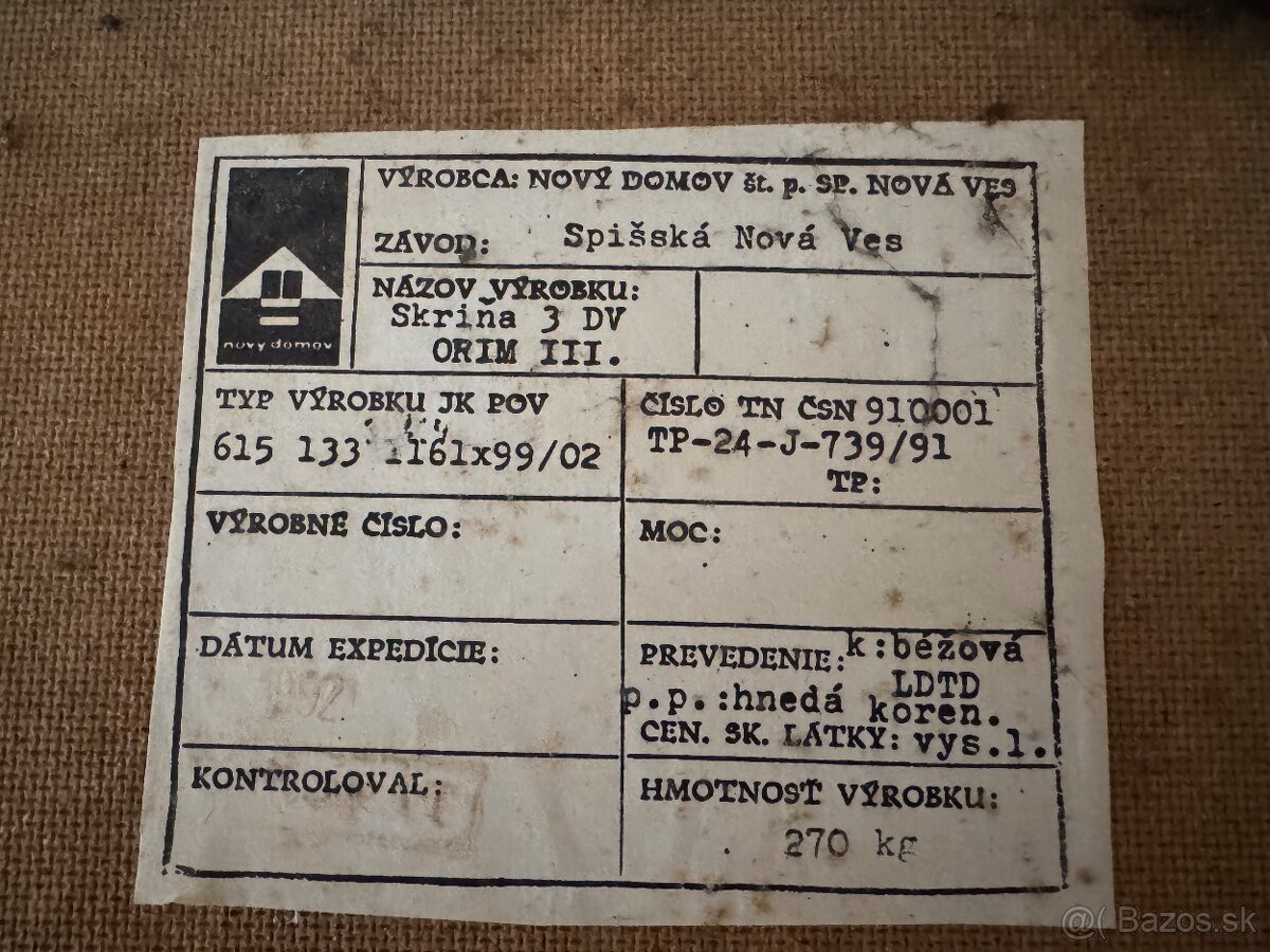 Trojdverová skriňa - 7