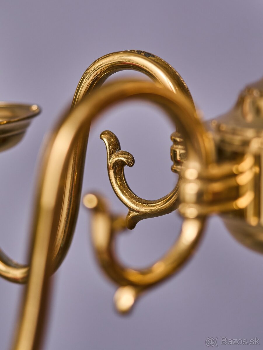 Štýlový mosadzný luster päťramenný - 7