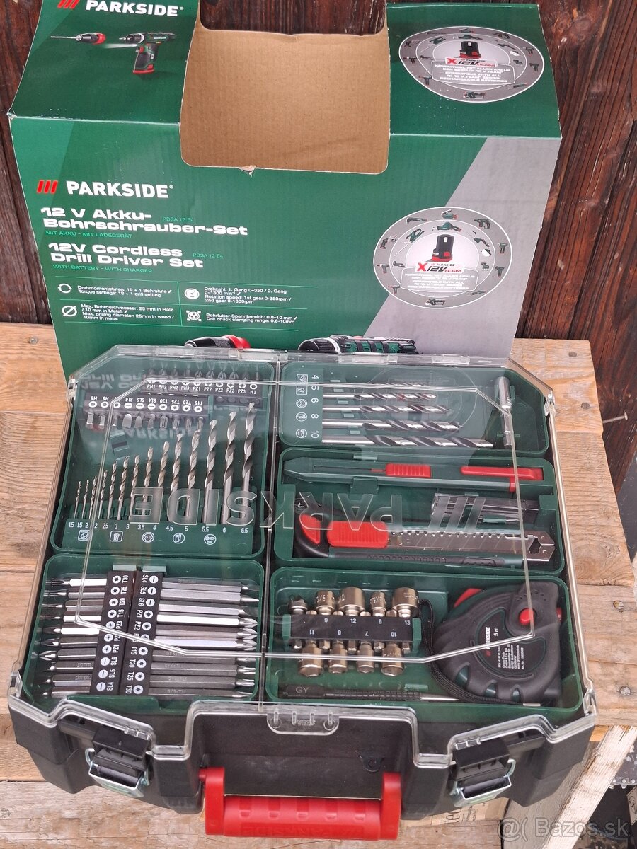 Parkside aku 12v skrutkovač, utahovačka pbsa e4 - 7
