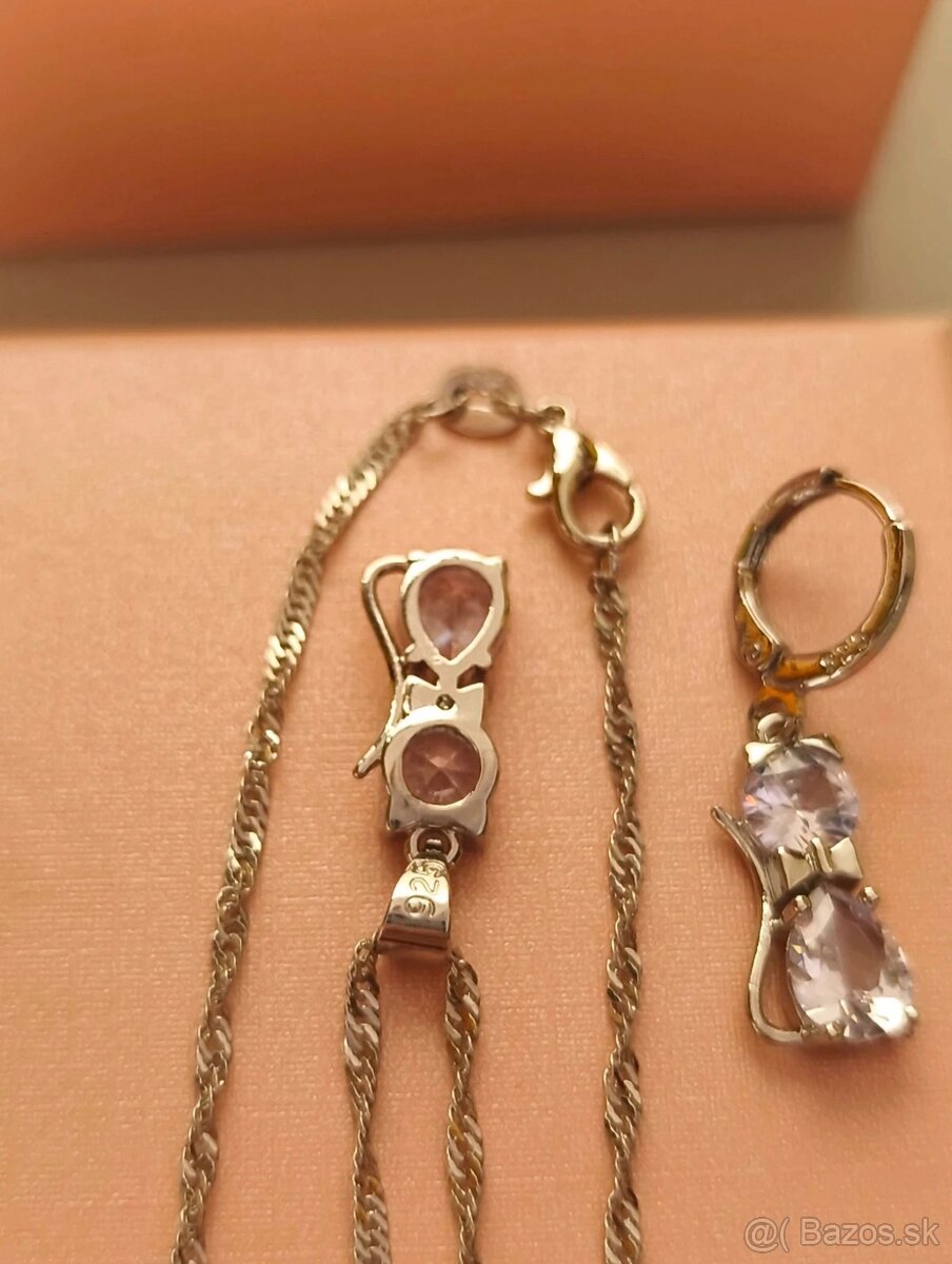 Šperkový set mačky striebro 925 - 7