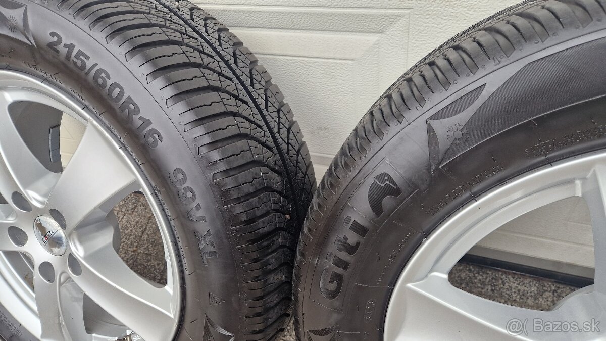 Celoročné alu 215/60 R16, 5x112, 6,5J, ET 41, - 7