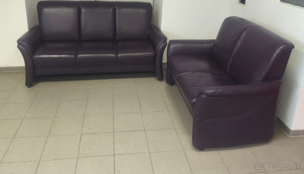Kožená sedacia súprava 3+2 - ako NOVÁ, TOP STAV - 7