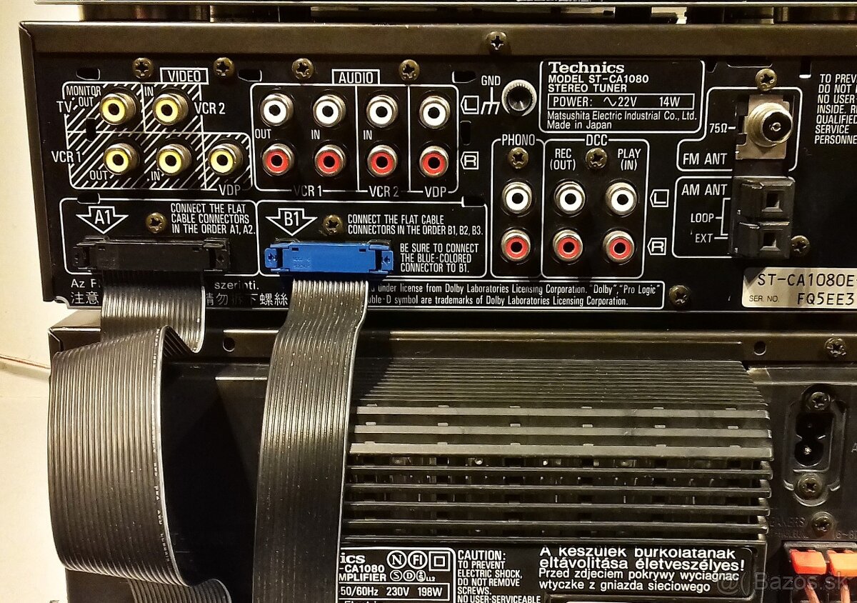 Zostava TECHNICS mini VU, tuner, zosilnovac, CD, deck = M03 - 7